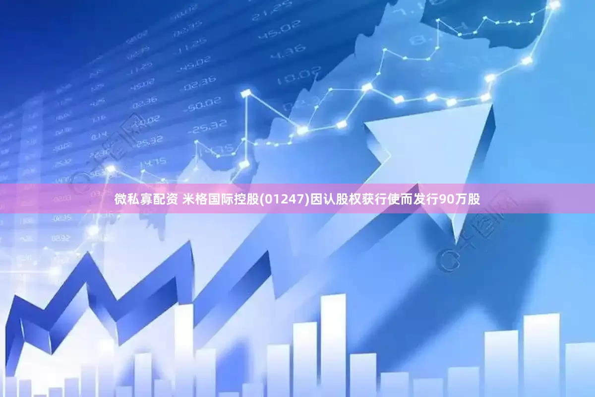 微私寡配资 米格国际控股(01247)因认股权获行使而发行90万股