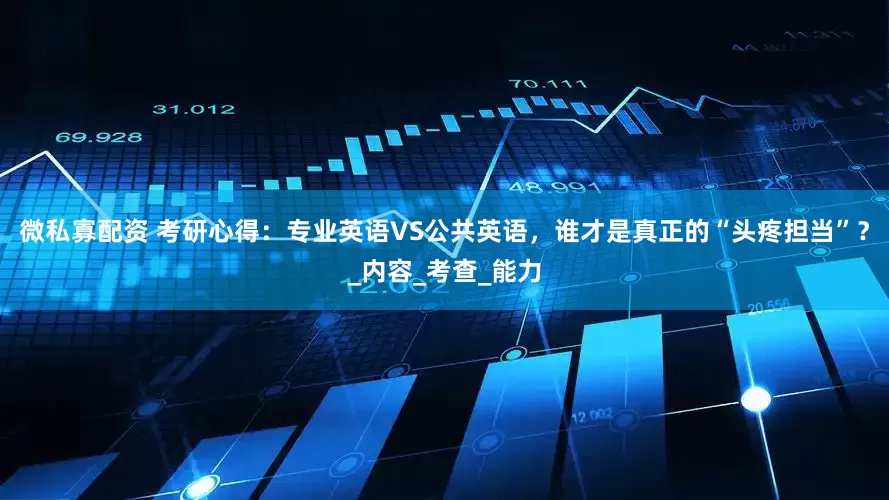 微私寡配资 考研心得：专业英语VS公共英语，谁才是真正的“头疼担当”？_内容_考查_能力