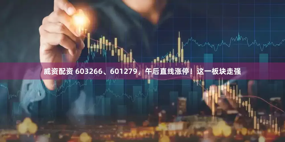 威资配资 603266、601279，午后直线涨停！这一板块走强